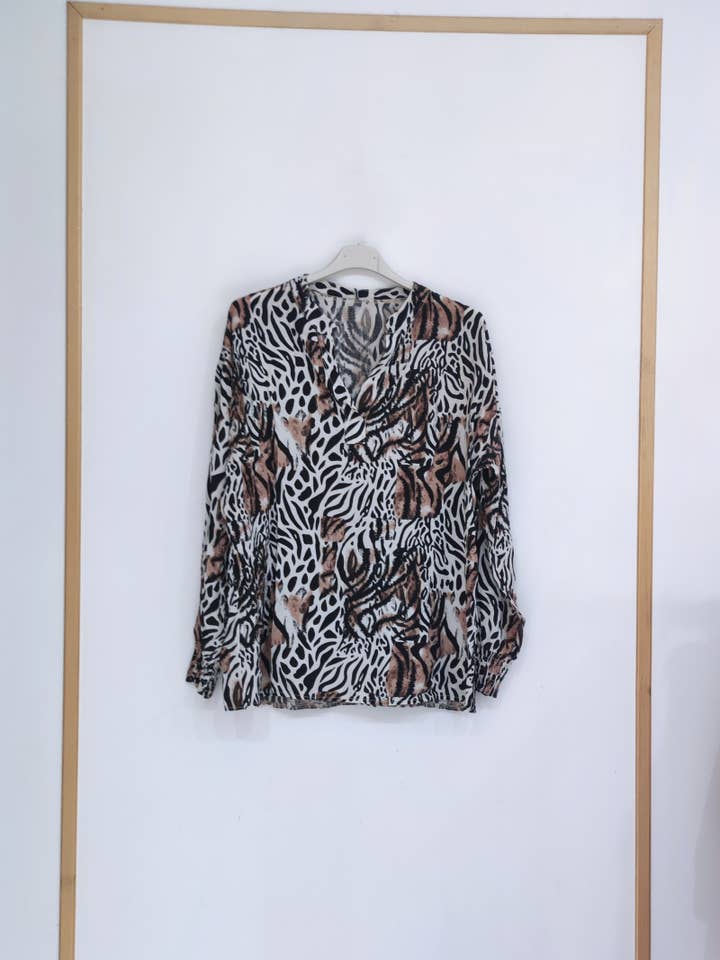 Pomelo paris - Wholesale top - Zwangerschap - Rita tiger blouse