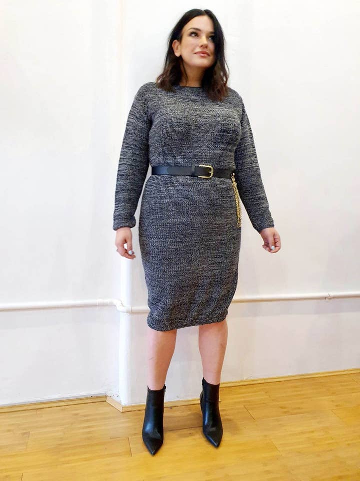 Robe en tricot à bulles//Salt & Pepper pour la vente par Hope & Harvest