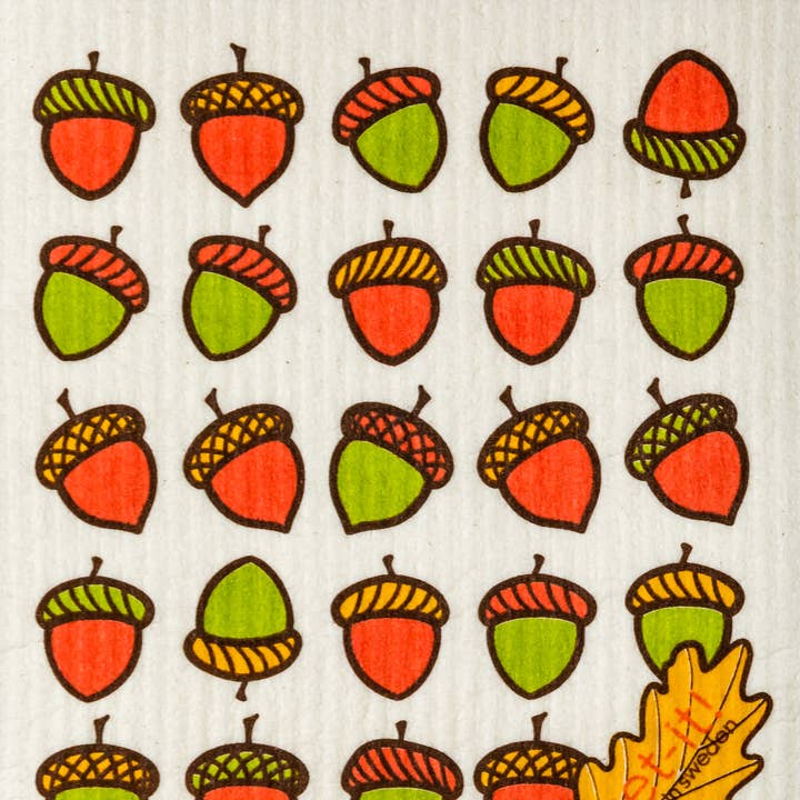 Rows of Acorns Swedish Cloth for wholesale by Wet-it!