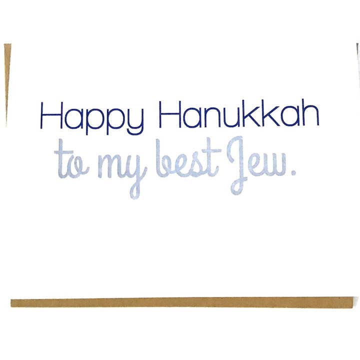 Glad Hanukkah til mit bedste jødekort for engroshandel hos BE Paperie
