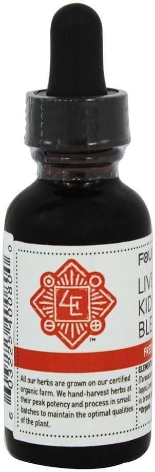 Four Elements Organic Herbals - Venta al por mayor Tinturas - Tintura herbal Liver Kidney Blend, 1 onza2