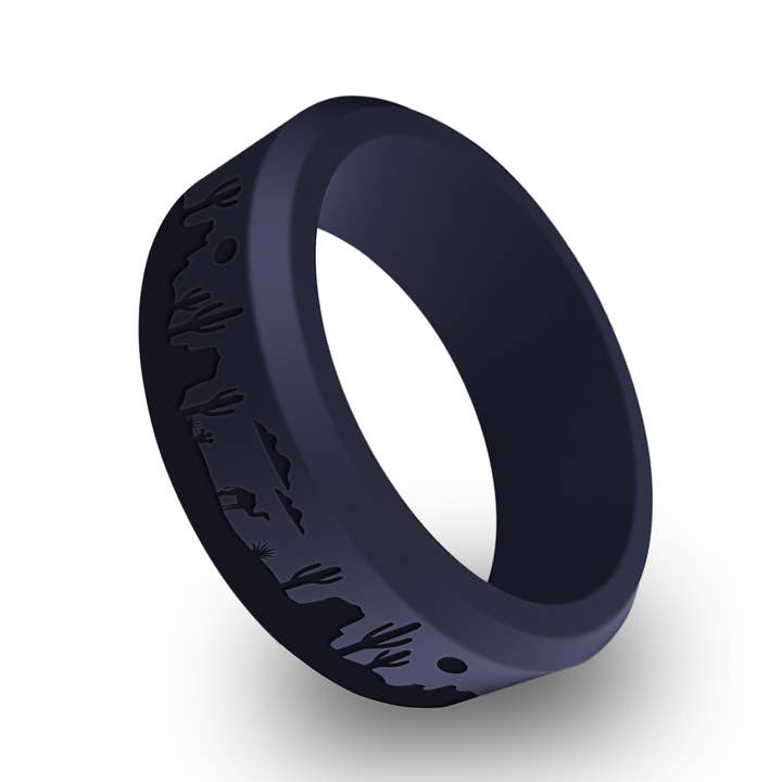 Desert Boho Silicone Beveled Ring for wholesale by Wildfire Ring