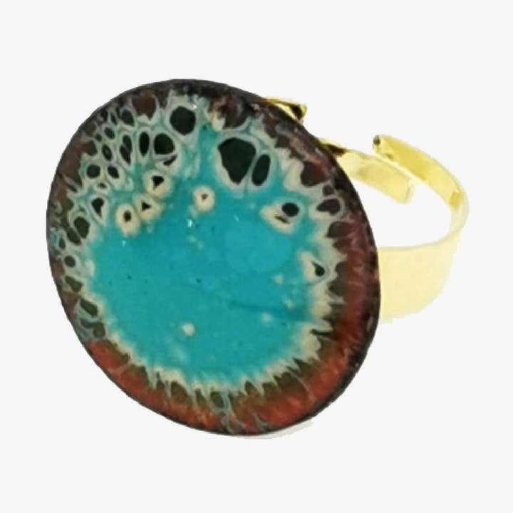 Anello cosmos - Collezione Amazzonia per la vendita all'ingrosso da parte di Les Emaux Mline