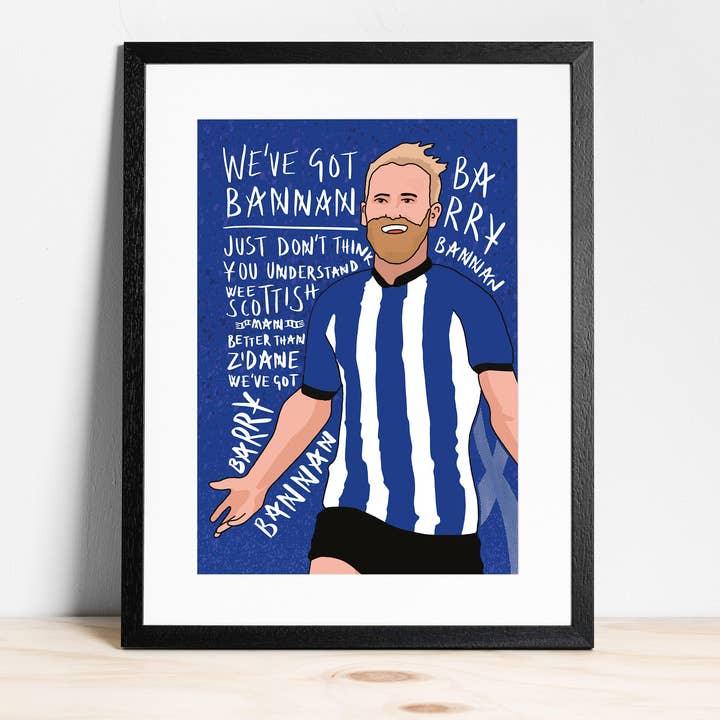 Barry Bannan - Print (Reyt Goal) for wholesale by Reyt Good Illustration