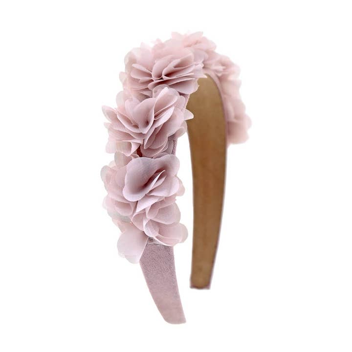 Bandeau fille avec fleurs de nénuphar roses pour la vente par Flormoda