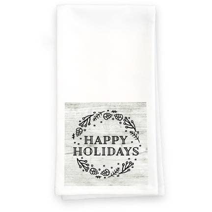 Happy Holidays - Hout - Handdoek voor wholesale door Paisley & Parsley