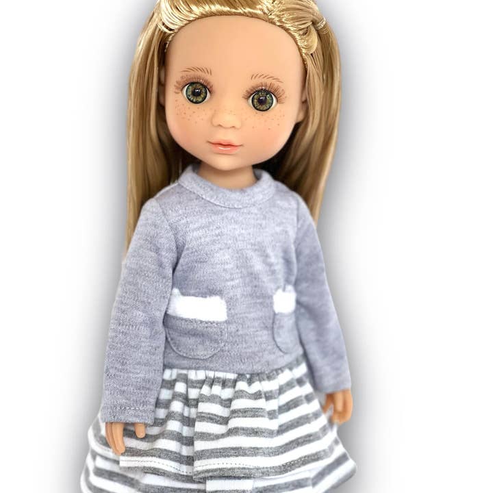 Ann Lauren Dolls - Wholesale Doll - Kids - Evia 14.5 Size Fashion Girl Doll- Sandy Blonde Greenish Eyes