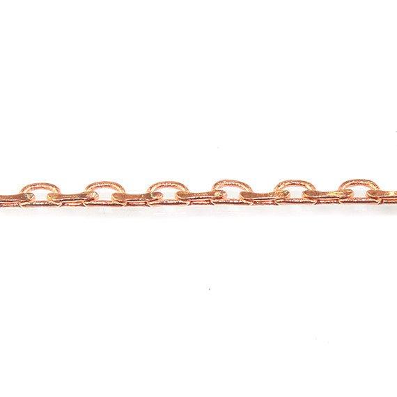 The Bead Traders - Wholesale Craft Supplies - 2mm Rose Gold plated Open and Closed Oval Link Chain by the Foot1