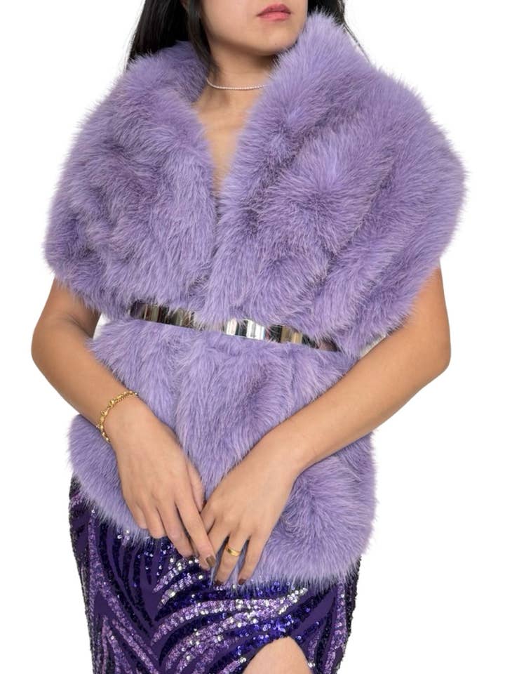 Invitadissimas - Wholesale Fur/Faux Fur Coat - Women's - Synthetic fur stole L8055