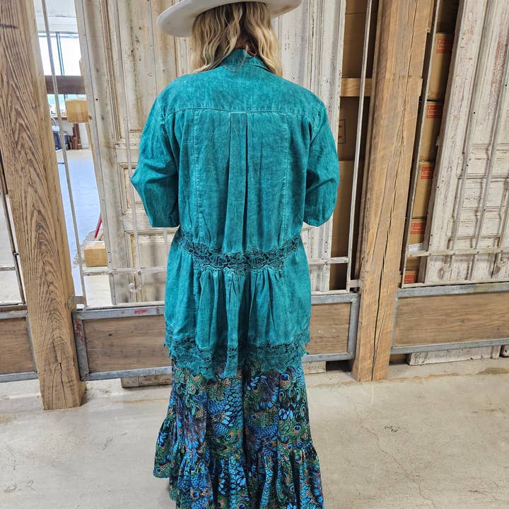 A Rare Bird Shop - Wholesale Jacket - Women's - Emerald Vintage Lace Jacket2