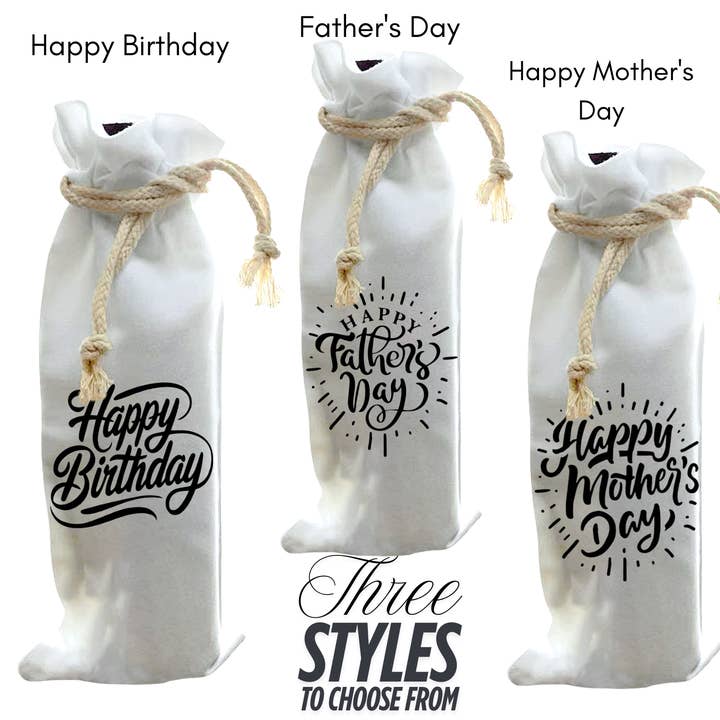 Sacs à Bouteilles - Célébrez, 3 Styles au Choix pour la vente par Jolitee