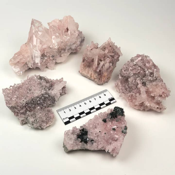 Roze Lemurische Kwartsclusters P-1240 voor wholesale door Lemurian Quartz