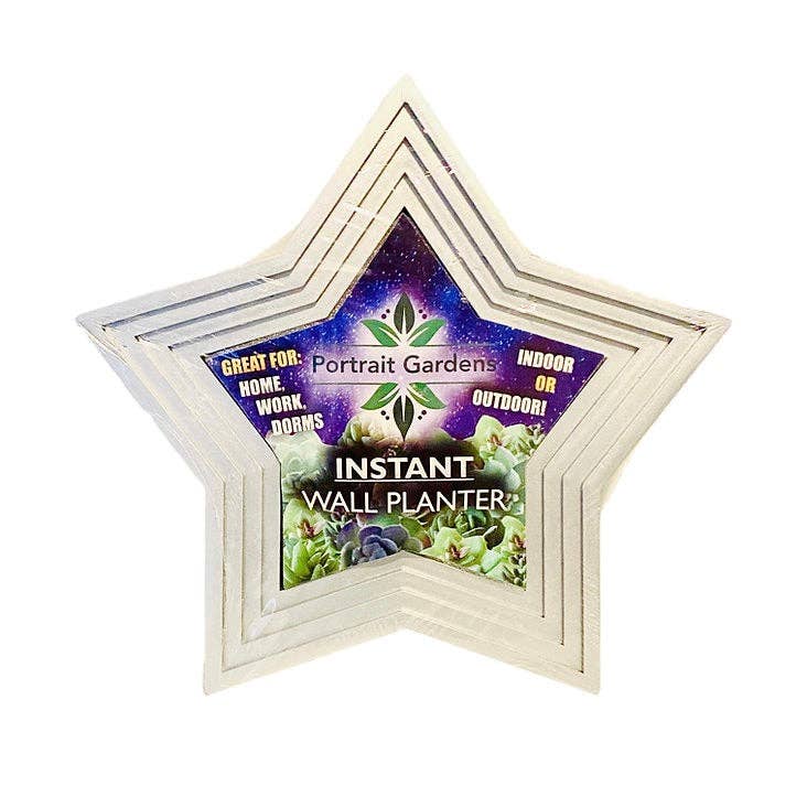 Portrait Gardens - Instant Vertical Planters - Wholesale Wall Planter - Star-Shaped Vertical Planter Kit5
