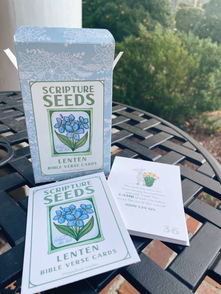 Scripture Seeds | Lenten Bible Verse Card Set for wholesale by Winnefred Austin