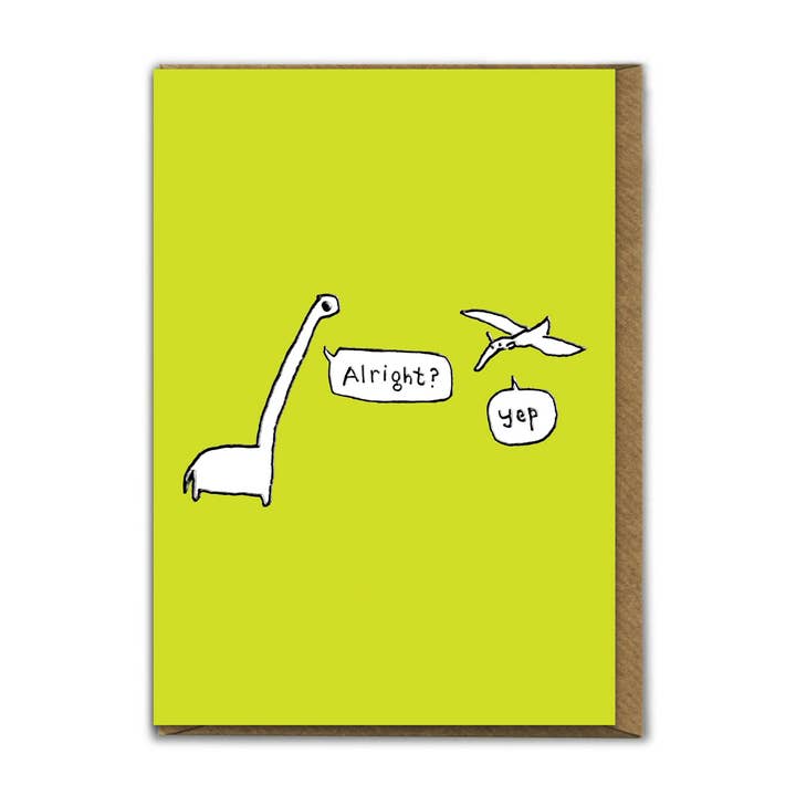 Brainbox Candy - Wholesale Birthday Card - Funny Birthday Card - Embossed Alright? Yep! Greetings Card