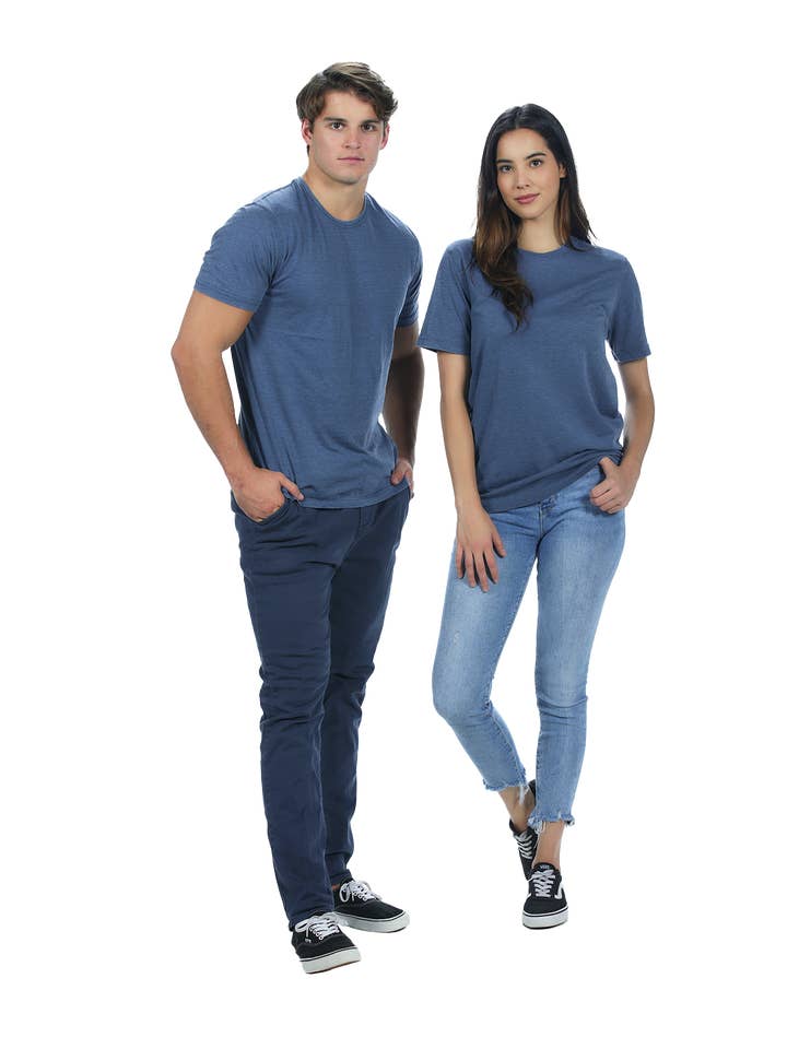 U.S. Apparel - Wholesale T-Shirt - Men's - Unisex Fit Jersey Crew Neck Tee W/ Lt. Burnout Wash24