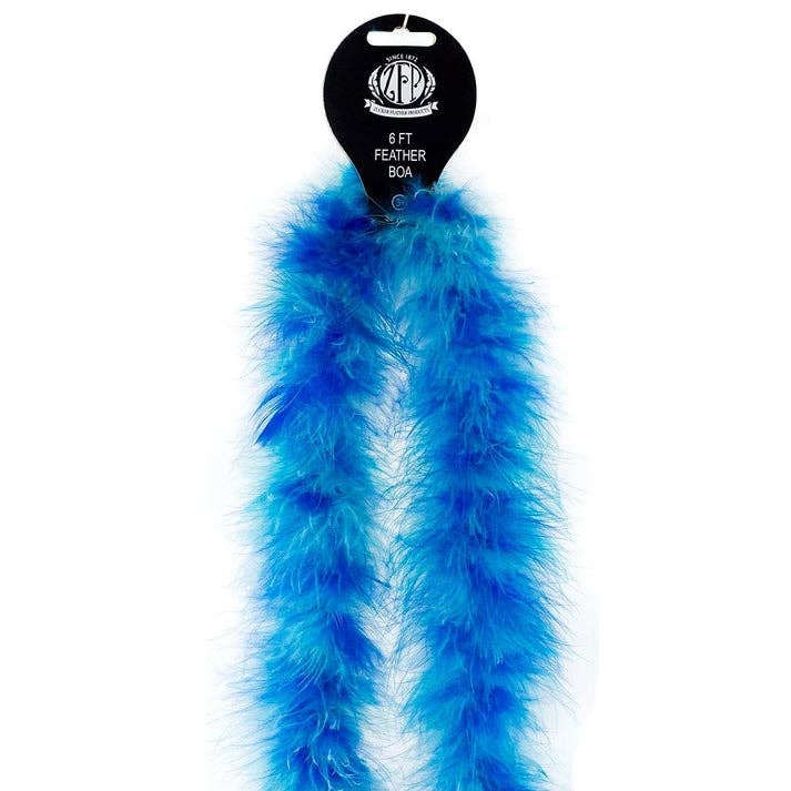 Zucker Feather Products – wholesale Feathers – Marabou Feather Boa - Mediumweight - Blues Mix3