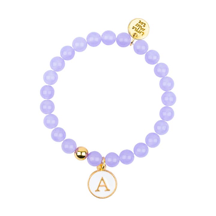 Gemstone Charm Bracelets – Bundle of 3 Initial Bracelets for wholesale by Little Miss Zoe