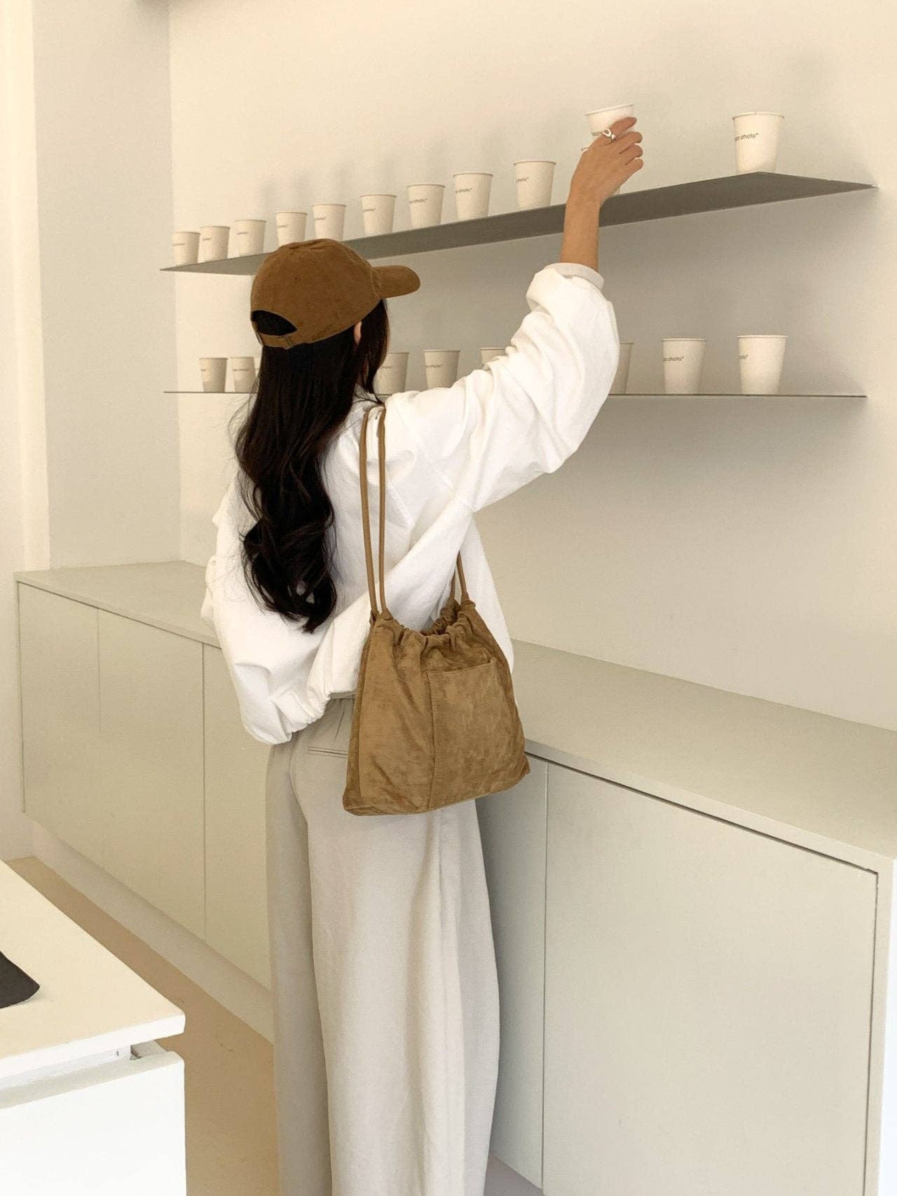 Little Light - Wholesale Shoulder Bag - Women's - Stella Soft Suede Gather Bucket Bag18