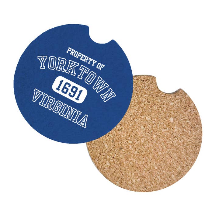 Vintage Varsity, Propiedad de - Juego de Posavasos para Coche Personalizado para venta al por mayor de Vintage City Tees