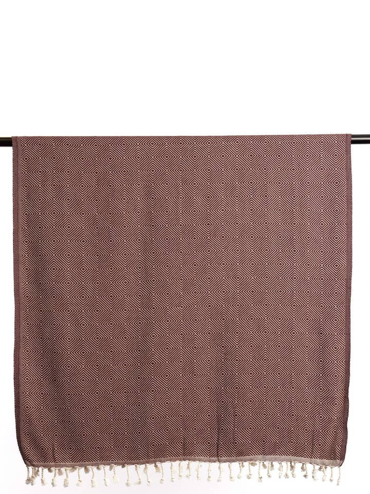 Cotton Hammam Throw – Marine Red for wholesale by Creek Lifestyle
