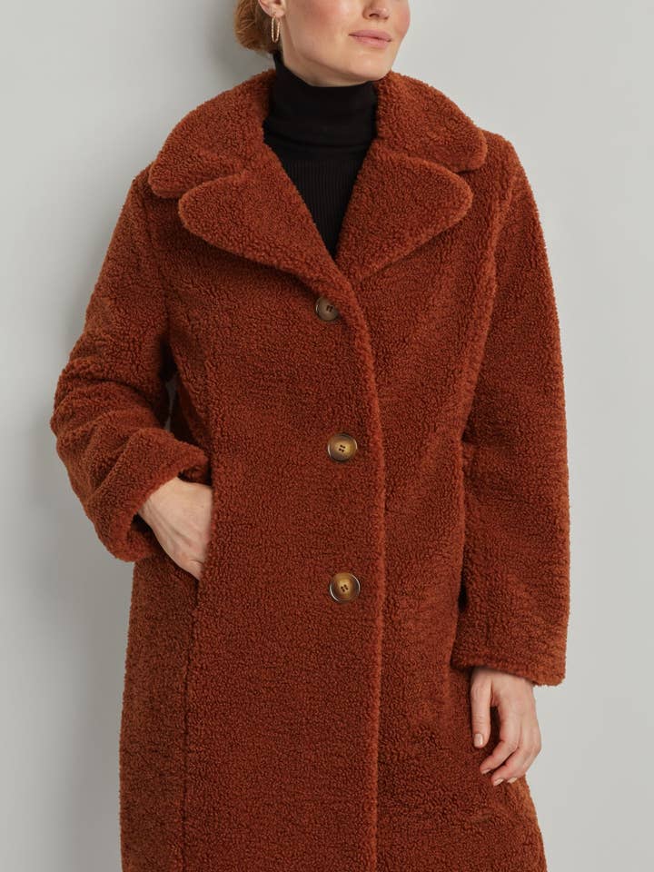 ACCOGLIENTE GIACCA IN SHERPA TEDDY per la vendita all'ingrosso da parte di Ellen Tracy