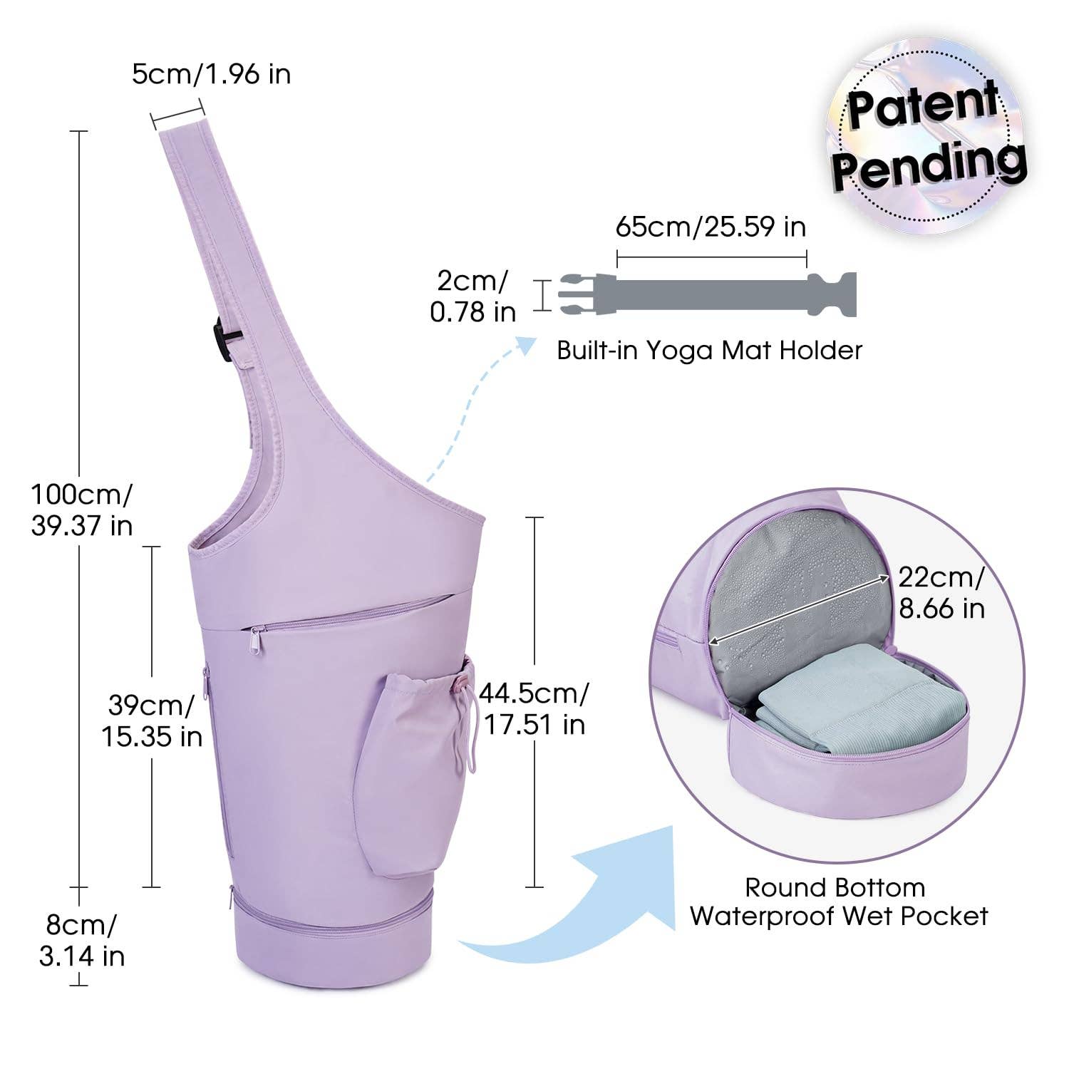 wandf - Wholesale Yoga Bag - Yoga Mat Bag Large Opening Long Tote Yoga Mat Carrier Holder24