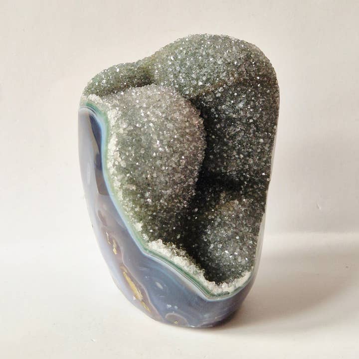 Agate Druzy d'Uruguay Freeform – 634 grammes | Géode Naturelle Pierre Précieuse pour la vente par Moonlight Gemstones