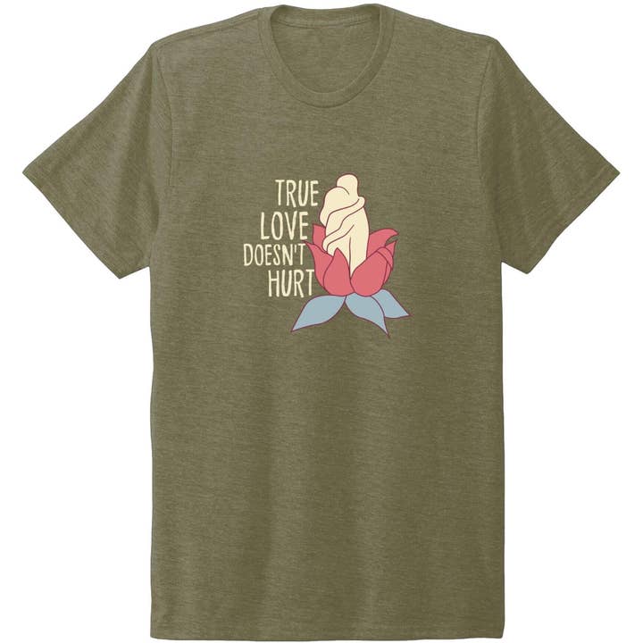 Umweltfreundliches „True Love“ T-Shirt für psychische Gesundheit für den Großhandel von How To Heal Co.