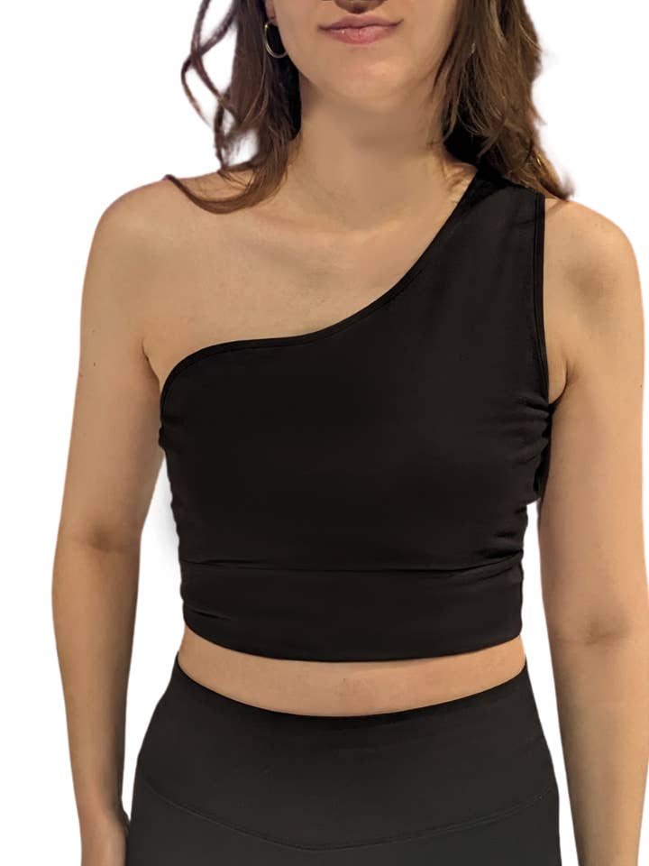 Sujetador asimétrico de algodón orgánico para venta al por mayor de Jacarandá