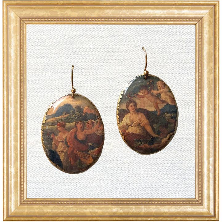 Folkloric Jewelry - Vendita all'ingrosso Orecchini pendenti - Ciondoli Bucolici Rinascimentali in Cammeo