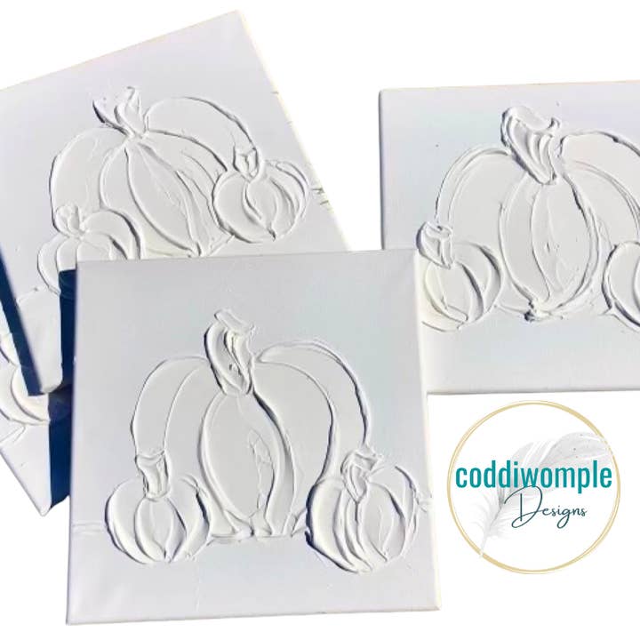 Coddiwomple - Wholesale DIY Craft Kit - Paint Your Own Canvas 12x12 pumpkin trio0