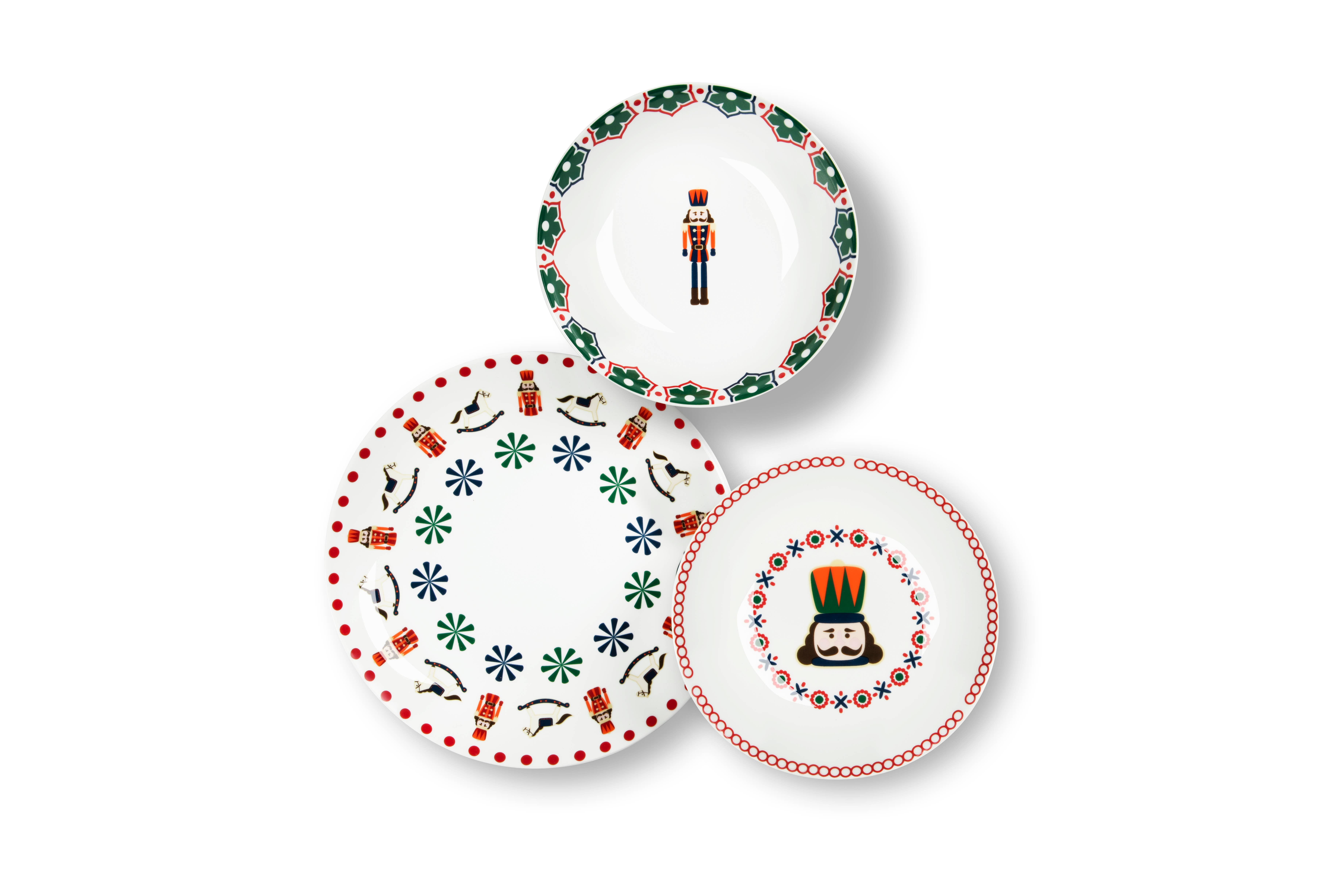 multicolour Christmas Dinnerware Set 18 pcs Nutcracker for wholesale on Faire3