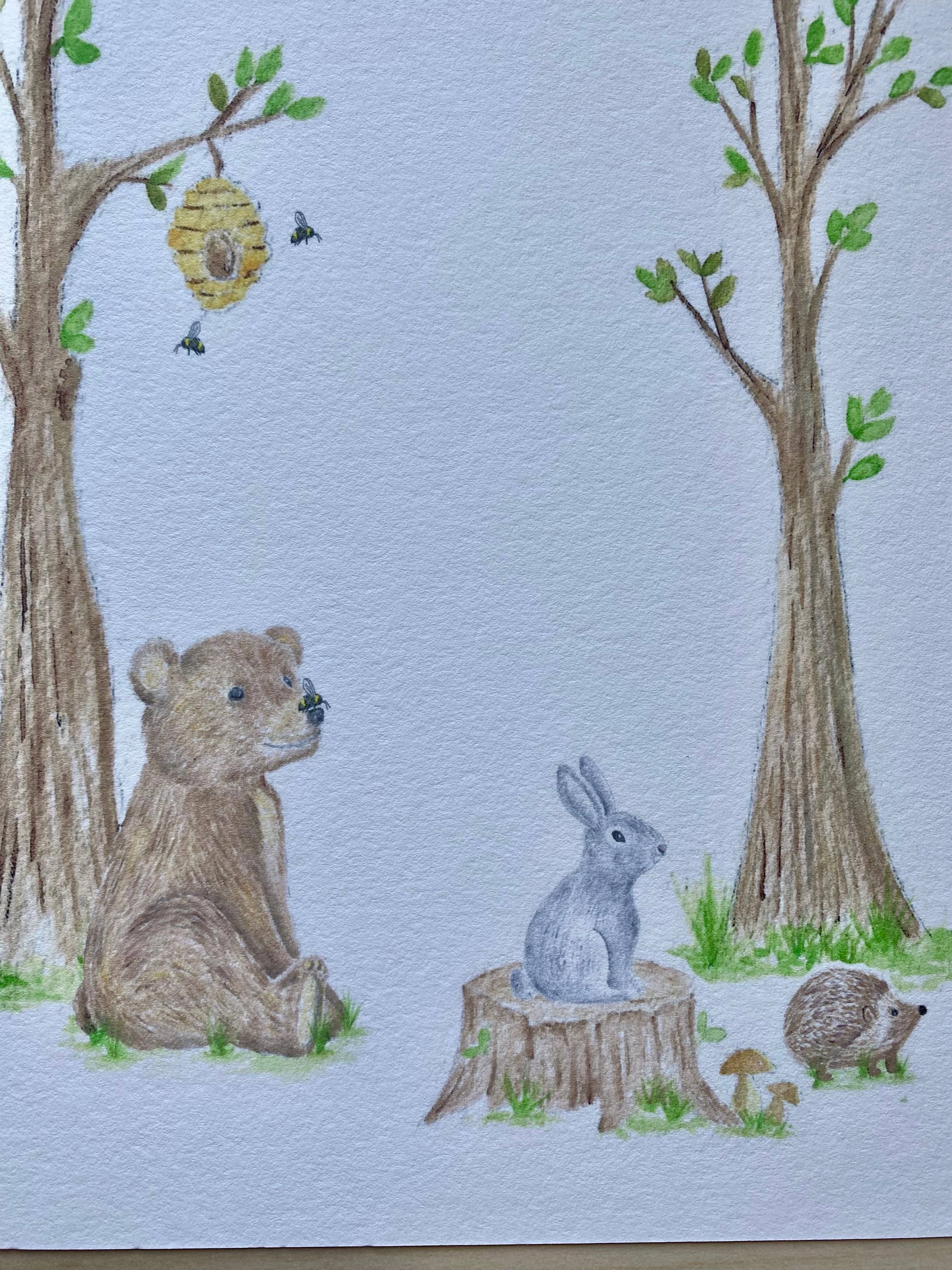 jcarp designs - Wholesale Art Print - Watercolor Forest Animals Art Print 1