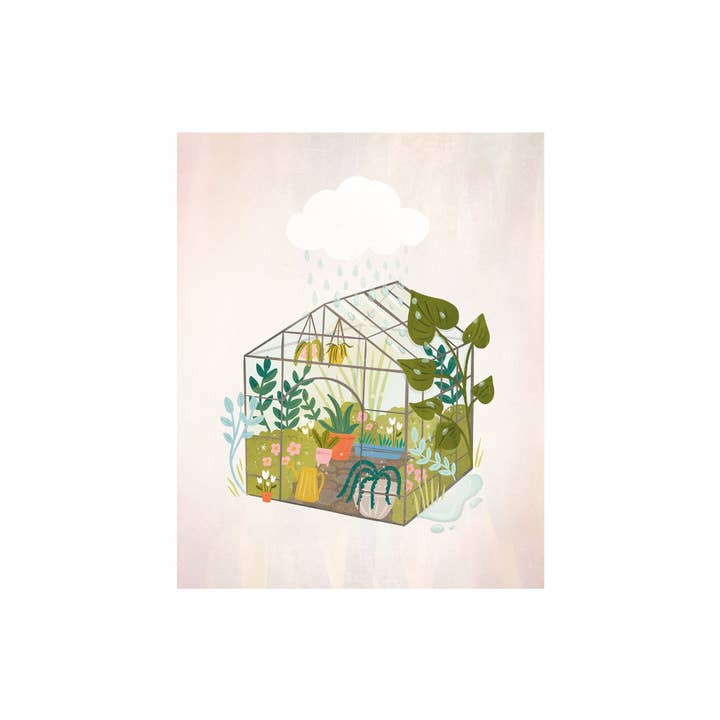 Green House Art Print for wholesale by Little Sisters Studio
