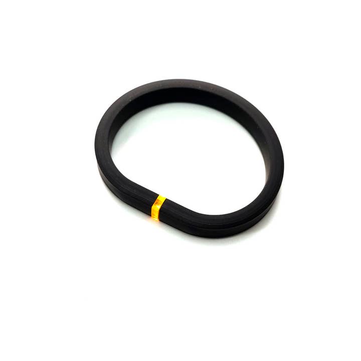 ALEX+SVET - Wholesale Bangle Bracelet - TORY black rubber bracelet ESSENTIALS 8