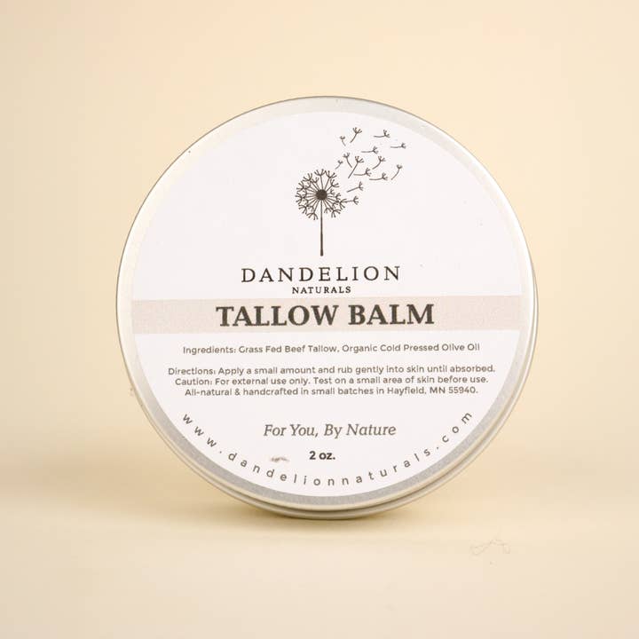 Dandelion Naturals - Wholesale Body Balm/Butter - Tallow Balm | Tallow Skin Care | Tallow Face Cream | Tallow