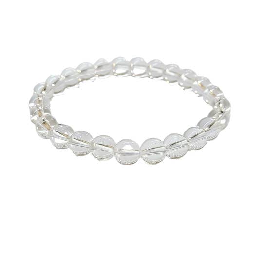 Pulsera de cuarzo transparente de 8 mm para venta al por mayor de The Crystal Garden