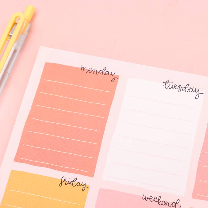 Oh, Laura - Wholesale Notepad - a5 notepad - week planner - candy3