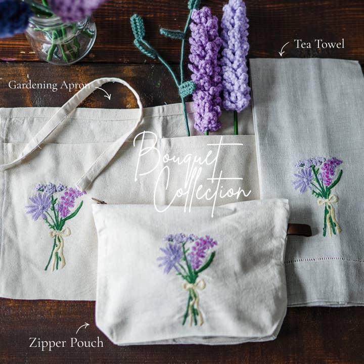 Maison d' Haiti - Wholesale Apron - Floral Bouquet Canvas Gardening Apron3