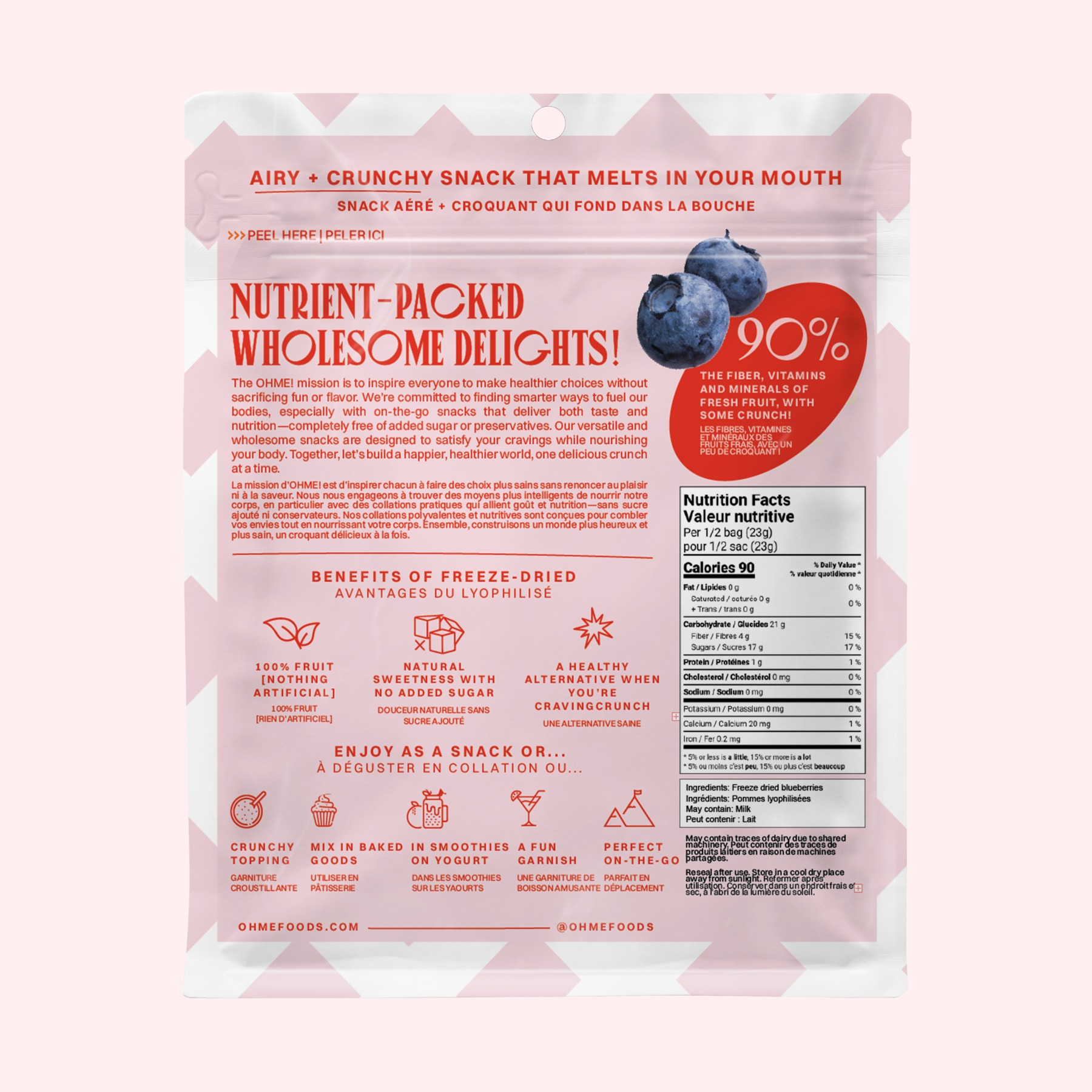 OHME! Foods – Großhandel Getrocknete/dehydrierte Früchte – Gefriergetrocknete Blaubeeren (ganz)4