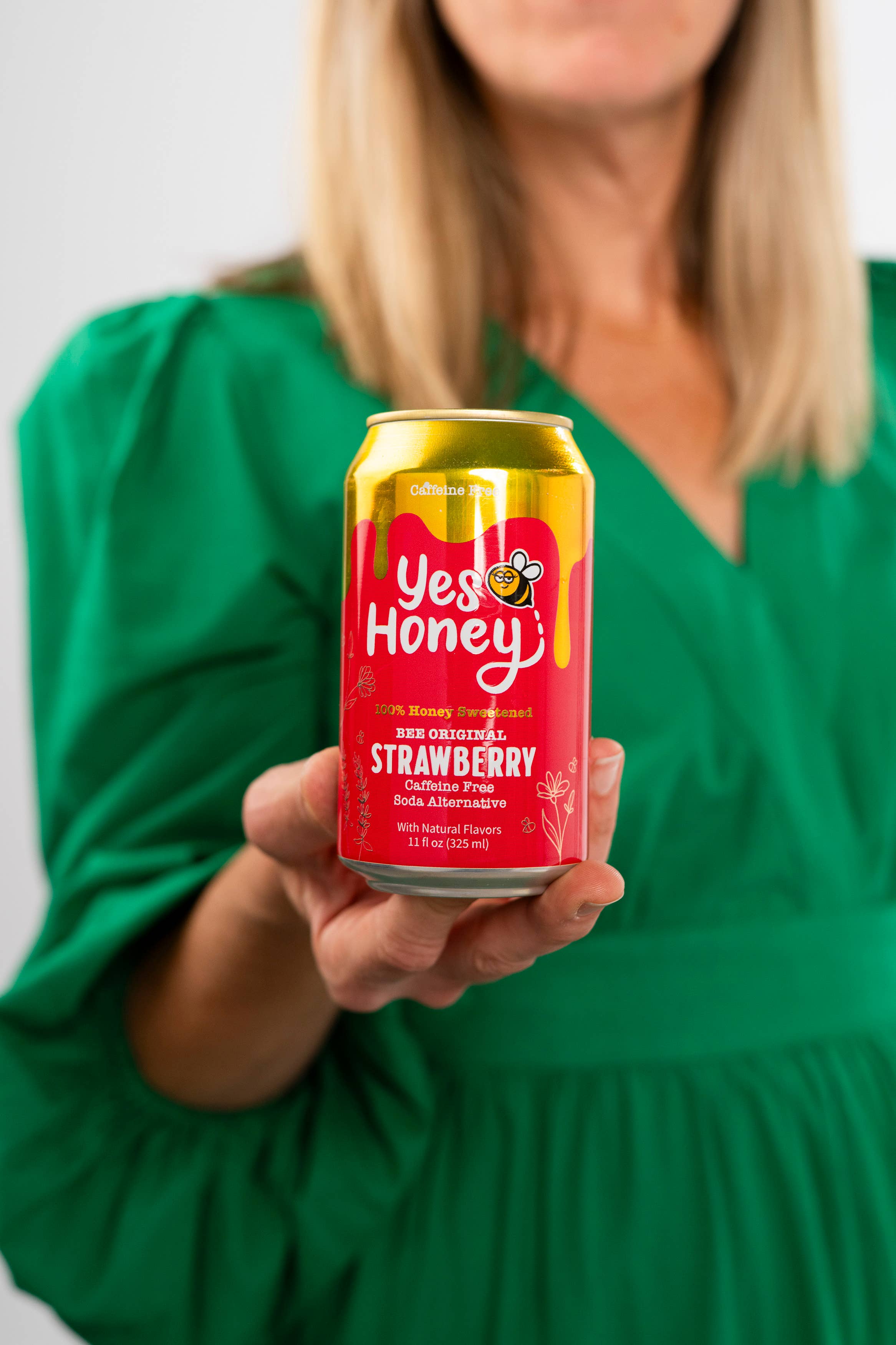 Yes Honey - Wholesale Soda/Carbonated Drink - Yes Honey- 100% Honey Sweetened Soda- Strawberry 6