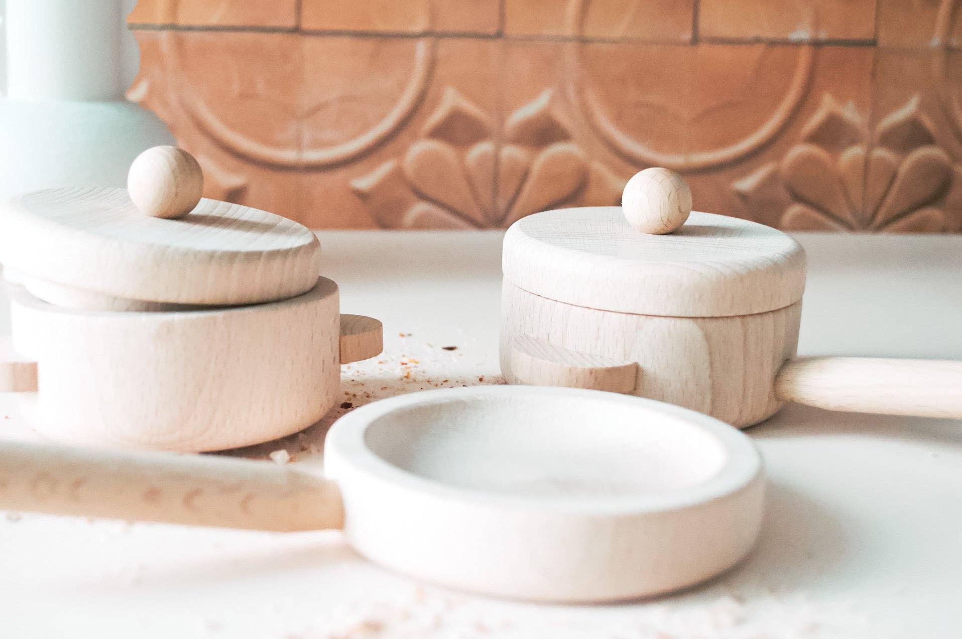 Petit Abode - Wholesale Wood Toy - Kids - Wooden Pots & Pans Set6