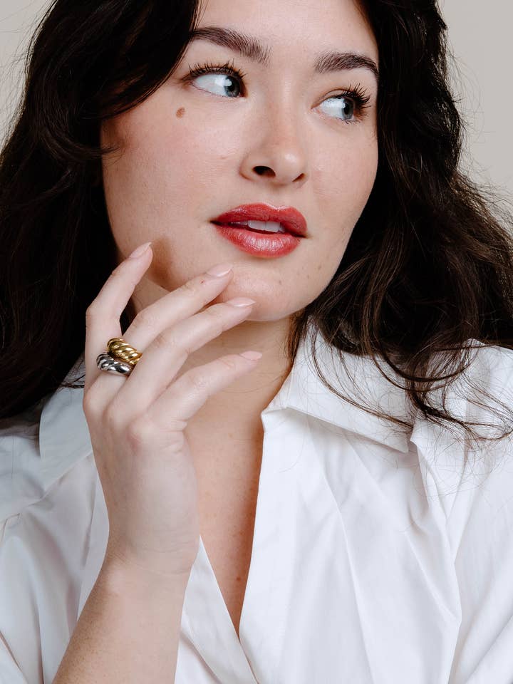 Croissant Ring - Silver for wholesale by Vincent