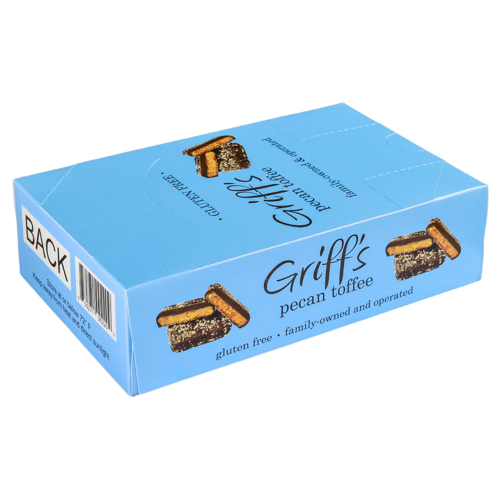 Griff's Toffee - Vente Caramel anglais - Caramel aux pacanes Griff's - 1 oz de caramel au chocolat noir7