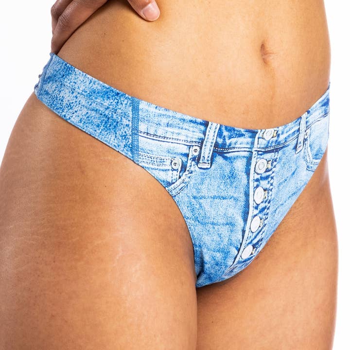 Shinesty, Inc – wholesale Underwear – Women's – paradICE™ Cooling Women's Thong | The Never Nude Denim
