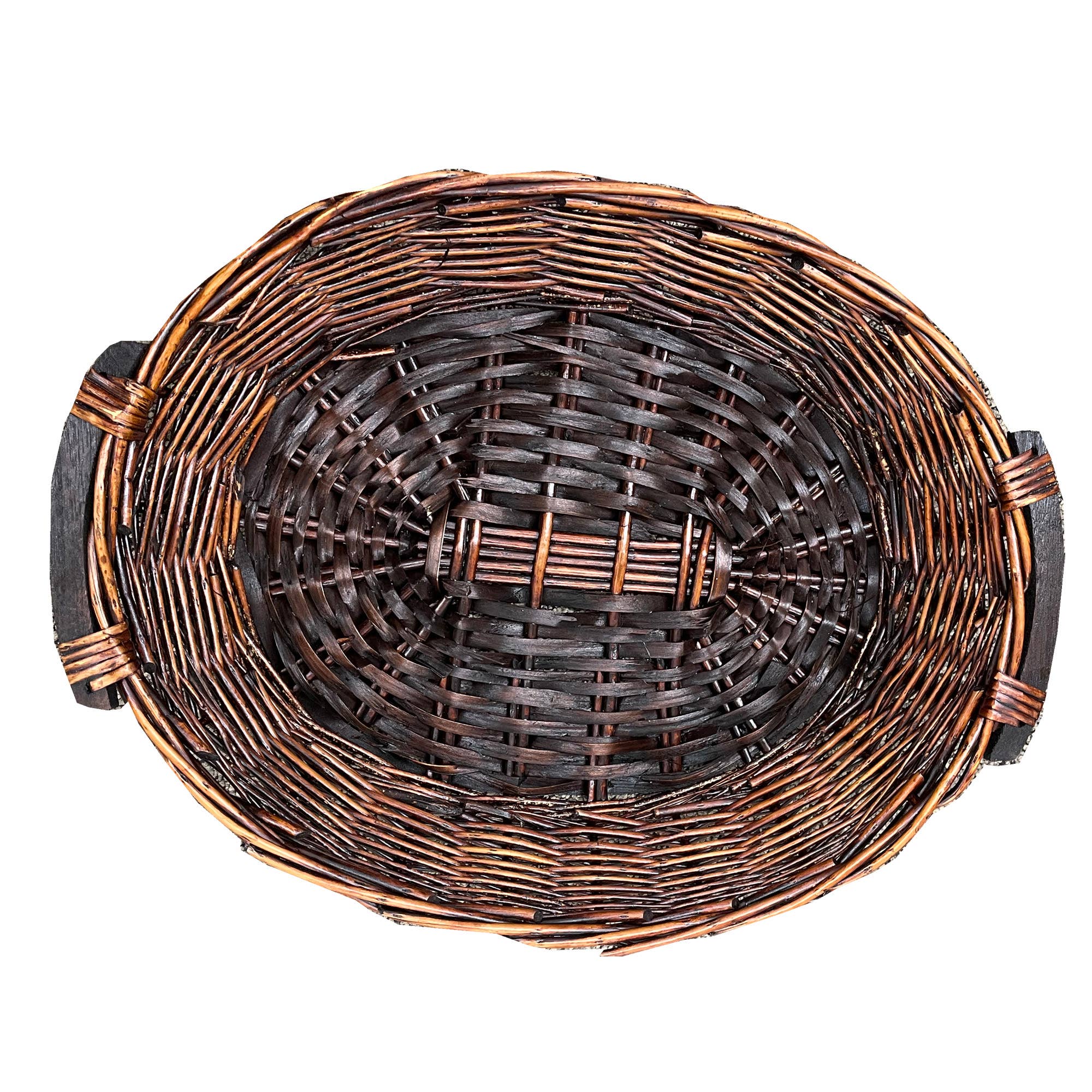 Bospak - Wholesale Decorative Tray - 18"  Large Oval Willow Tray Dark Brown Finish2
