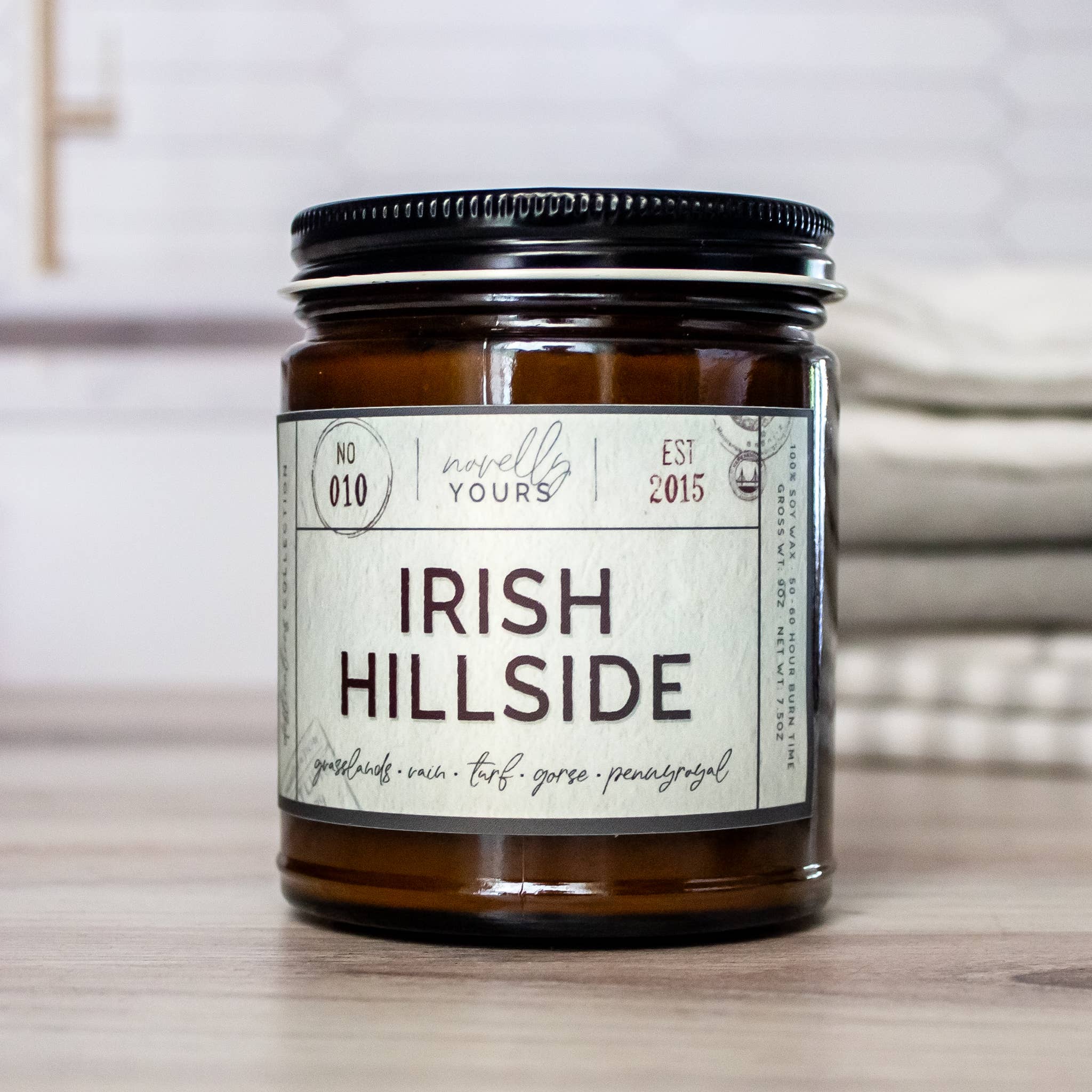 Novelly Yours - Wholesale Jar/Filled Candle - Irish Hillside | Ireland Themed Travel & Destination Candle2