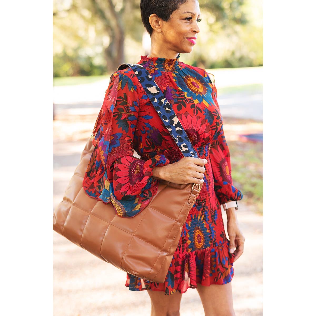 Viv&Lou - Wholesale Tote Bag - Women's - Camel Parker Puffy Tote2