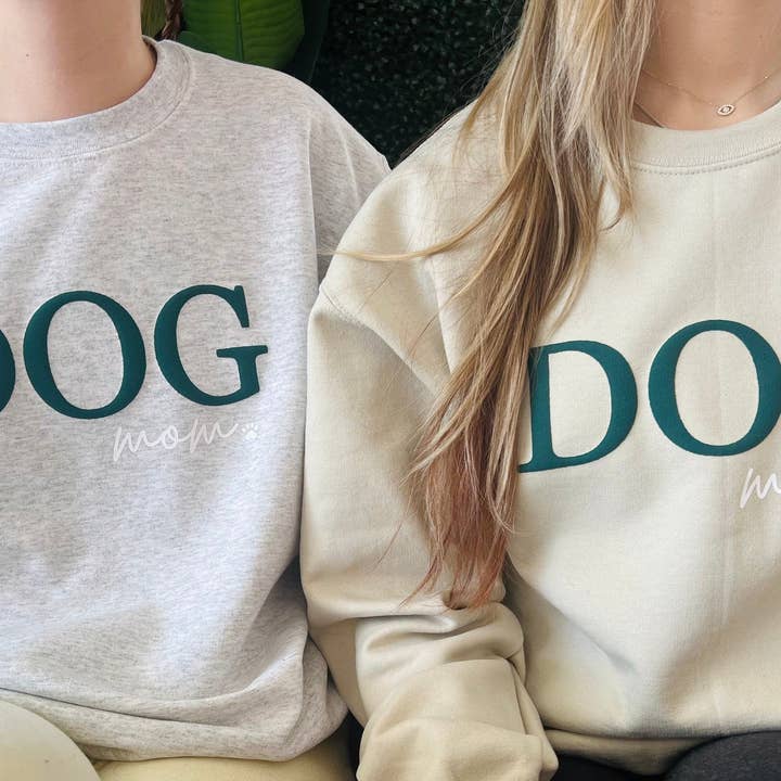 Up2ournecksinfabric - Wholesale Graphic Sweatshirt - Women's - Embossed Dog Mom Sweatshirt3